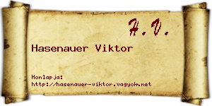 Hasenauer Viktor névjegykártya